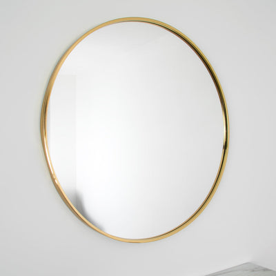 Gold Manhattan Round Mirror - Medium