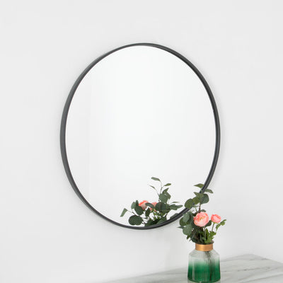 Grey Manhattan Round Mirror