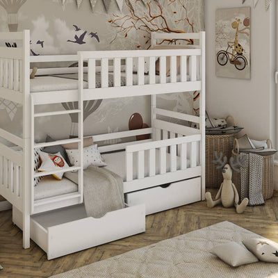 Wooden Bunk Bed Monika with Storage