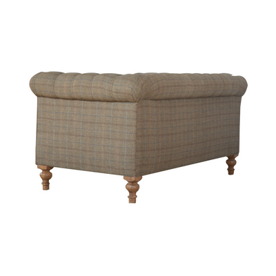 Multi Tweed 2 Seater Chesterfield Sofa