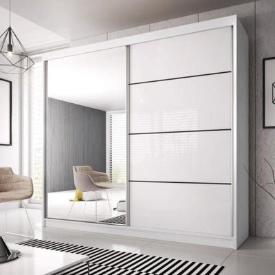 Multi 35 Sliding Mirror Door Wardrobe 233cm