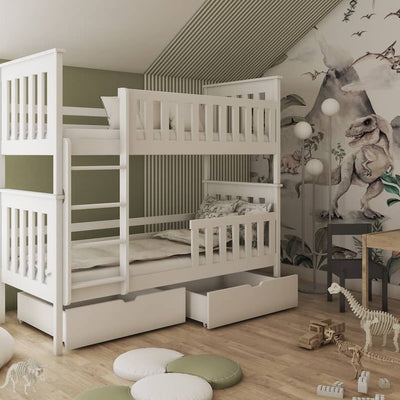 Wooden Bunk Bed Oliver with Storage