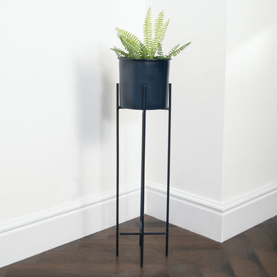 Stilts Navy Blue Plant Holder (83cm)