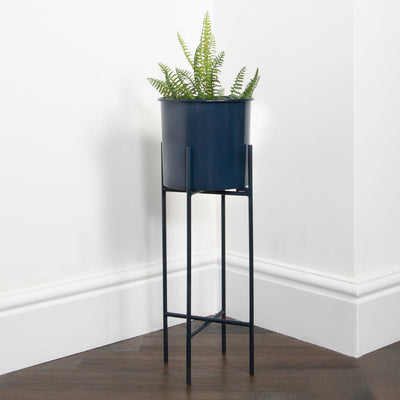 Stilts Navy Blue Plant Holder (60cm)
