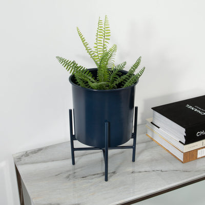 Stilts Navy Blue Plant Holder (30cm)