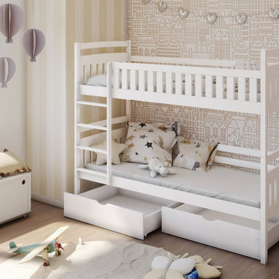 Wooden Bunk Bed Piotrus with Storage