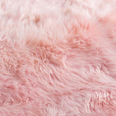Blush Pink Sheepskin Rug XXL