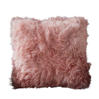 Blush Pink Sheepskin Cushion