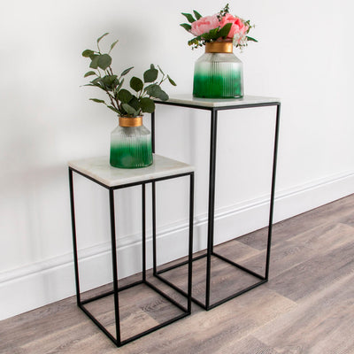 Marble Display Tables (set of 2)