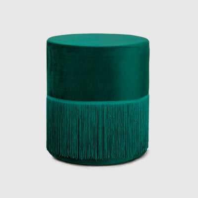 Round Green Tassles Stool