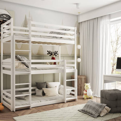 Wooden Triple Bunk Bed Ted