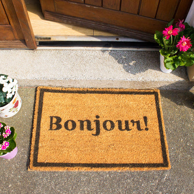 Bonjour Doormat with Border
