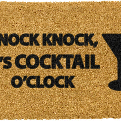 Knock Knock It's Cocktail O'Clock doormat