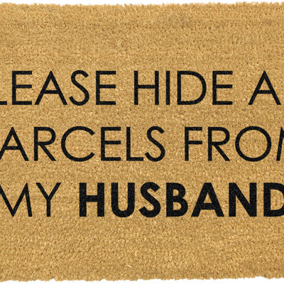 Please Hide All Parcels From My Husband Doormat