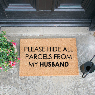 Please Hide All Parcels From My Husband Doormat