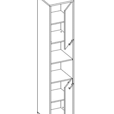 CP-08 Tall Storage Cabinet for Vertical Wall Bed Concept