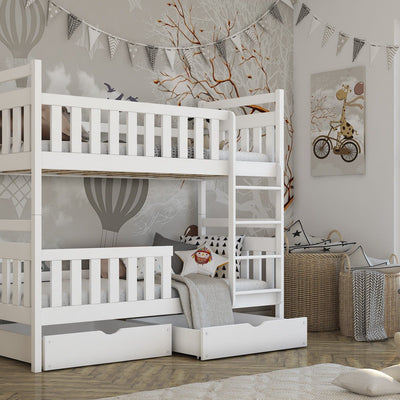 Wooden Bunk Bed Michas with Storage