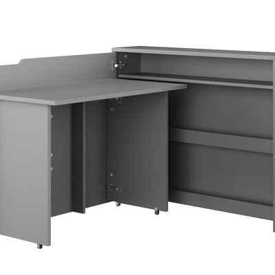 Work Concept Convertible Hidden Desk With Storage
