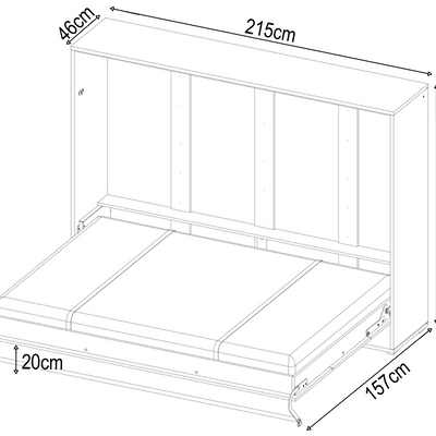 CP-05 Horizontal Wall Bed Concept 120cm
