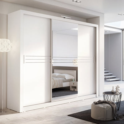 Havana ID-11 Sliding Door Wardrobe 250cm in White Matt