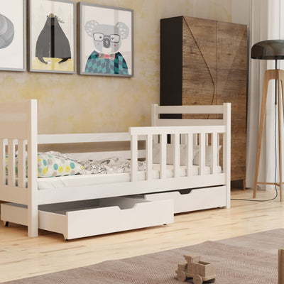 Wooden Single Bed Kasia With Storage