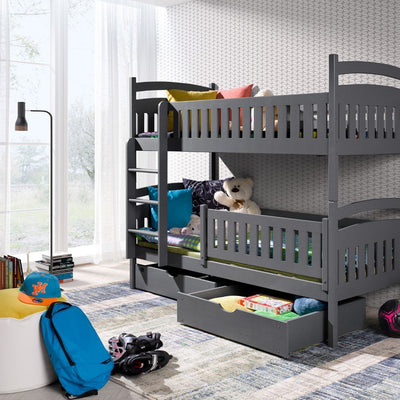 Wooden Bunk Bed Ignas with Storage