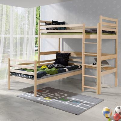 Wooden Loft Bunk Bed Double