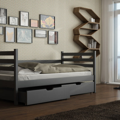 Wooden Single Bed Melanie with Storage
