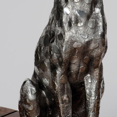 Silver Cheetah Figurine
