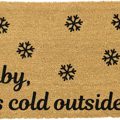 Baby it's Cold Outside Snowflakes Doormat