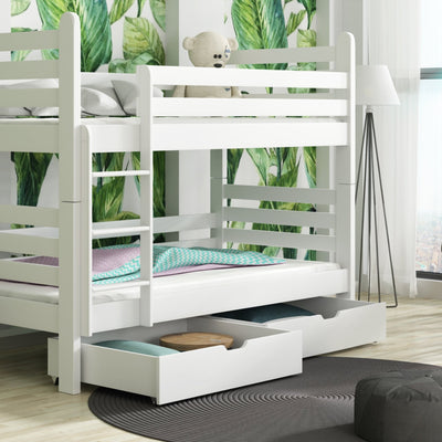 Wooden Bunk Bed Patryk with Storage