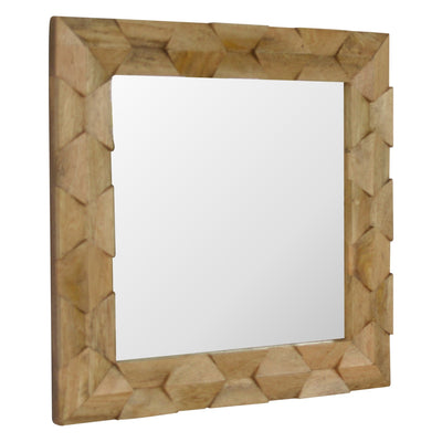 Pineapple Carved Square Mirror