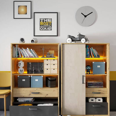 Qubic 06 Bookcase with LED